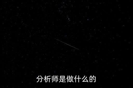 浪潮集團(tuán)經(jīng)營分析師做什么，分析師是做什么的
