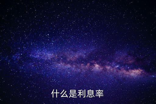 利息率是什么意思，什么是利息率