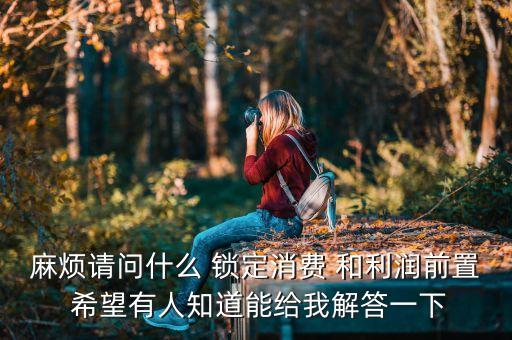 麻煩請問什么 鎖定消費(fèi) 和利潤前置 希望有人知道能給我解答一下