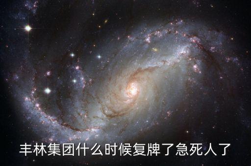 豐林集團(tuán)什么時候復(fù)牌了急死人了