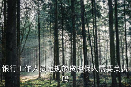 銀行違規(guī)放貸應(yīng)承擔(dān)什么責(zé)任，貸款審批人在違法放貸中承擔(dān)的責(zé)任