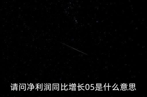 凈利潤同比增長是什么意思，請問凈利潤同比增長05是什么意思