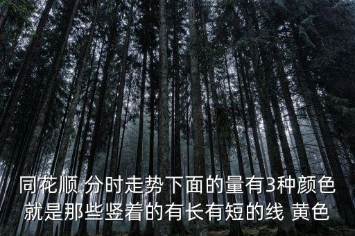 同花順?lè)謺r(shí)量顏色是什么意思，同花順里 分時(shí)走勢(shì)圖中的成交量的黃 藍(lán) 白三種顏色是什么意思