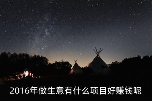 2016年做生意有什么項(xiàng)目好賺錢(qián)呢