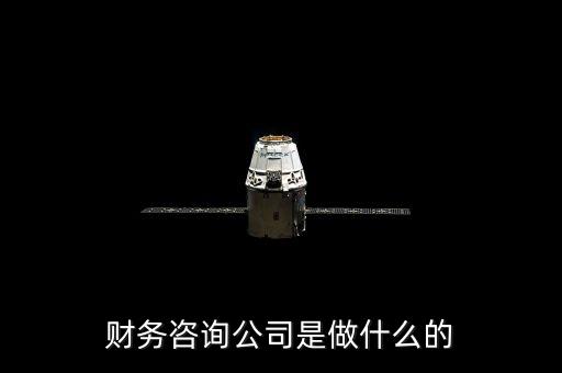 財務(wù)咨詢公司是做什么的