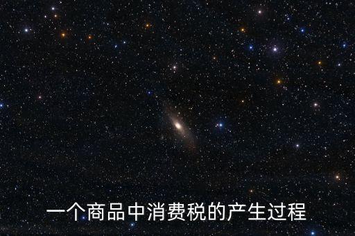 一個商品中消費(fèi)稅的產(chǎn)生過程