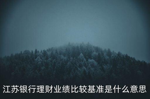 理財業(yè)績比較基準什么意思，理財產(chǎn)品業(yè)績比較基準 什么意思