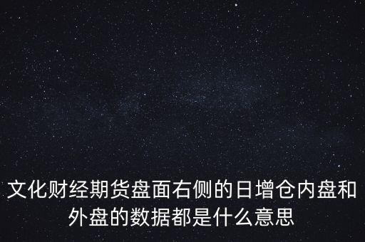 文化財(cái)經(jīng)期貨盤面右側(cè)的日增倉內(nèi)盤和外盤的數(shù)據(jù)都是什么意思