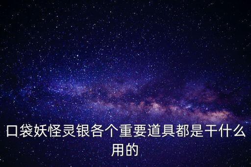 口袋妖怪銀里的元力是干什么用的，口袋妖怪銀 不懂得物品的作用意思1 普力使用招式有作用2