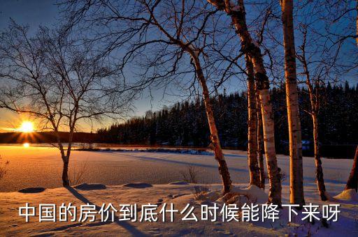 中國房產(chǎn)什么時(shí)候會(huì)降價(jià)，現(xiàn)在中國的房價(jià)什么時(shí)候會(huì)降呢