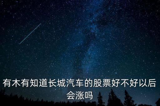 長城汽車垃圾股什么時候漲，600104真的是垃圾股啊什么時候才好轉