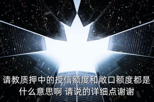 什么是敞口余額，什么是授信敞口額度