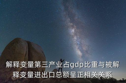 解釋變量第三產(chǎn)業(yè)占gdp比重與被解釋變量進出口總額呈正相關(guān)關(guān)系