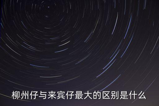 柳州仔與來(lái)賓仔最大的區(qū)別是什么