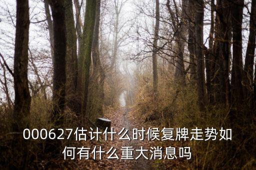 天音控股什么時(shí)候復(fù)牌，000627估計(jì)什么時(shí)候復(fù)牌走勢(shì)如何有什么重大消息嗎
