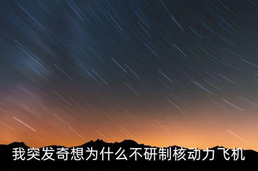 我突發(fā)奇想為什么不研制核動(dòng)力飛機(jī)
