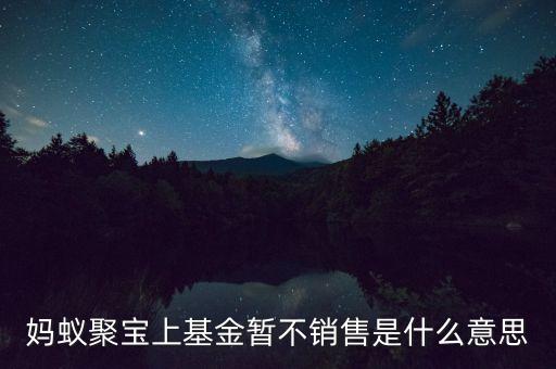 基金未代銷是什么意思，媽蟻聚寶上基金暫不銷售是什么意思