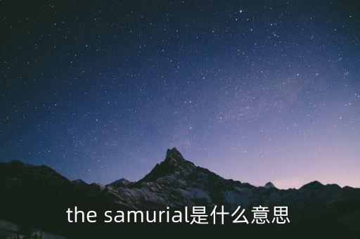 白武士是什么意思，the samurial是什么意思