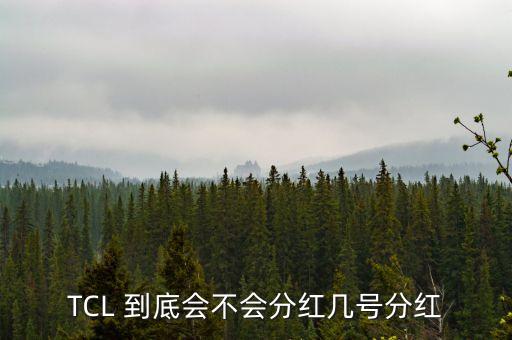 tcl什么時候分紅，TCL 到底會不會分紅幾號分紅