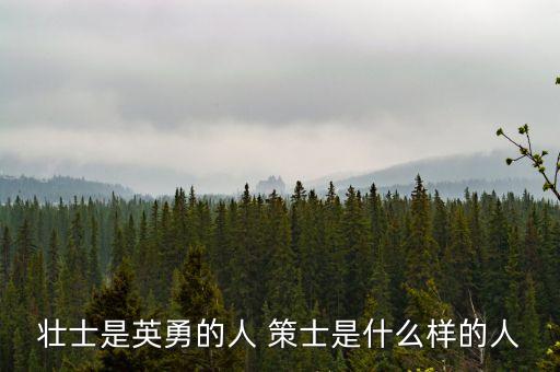趙丹陽是什么樣的人，壯士是英勇的人 策士是什么樣的人