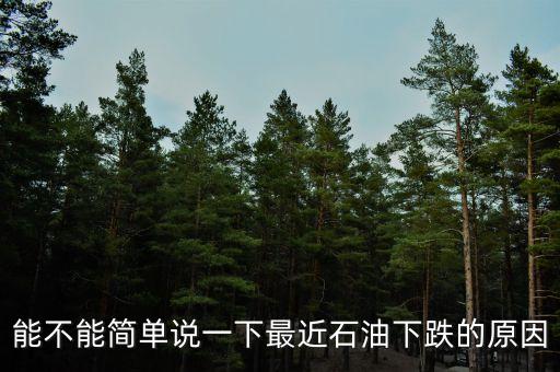 最近油價(jià)為什么會(huì)下跌，最近國際油價(jià)為什么大跌
