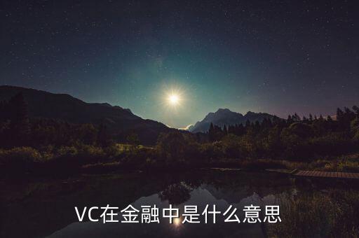 金融vc什么意思，VC在金融中是什么意思