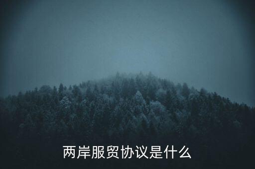 兩岸貨貿(mào)協(xié)議是什么，臺灣服貿(mào)協(xié)議是什么