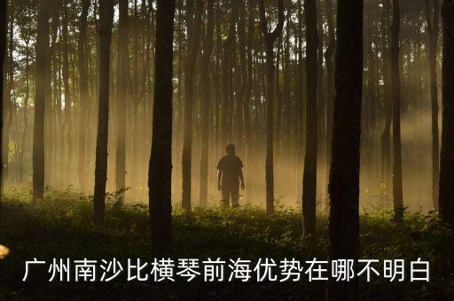 廣州南沙比橫琴前海優(yōu)勢在哪不明白