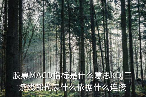 macd中三根線分別代表什么，股票里的macd是什么意思啊