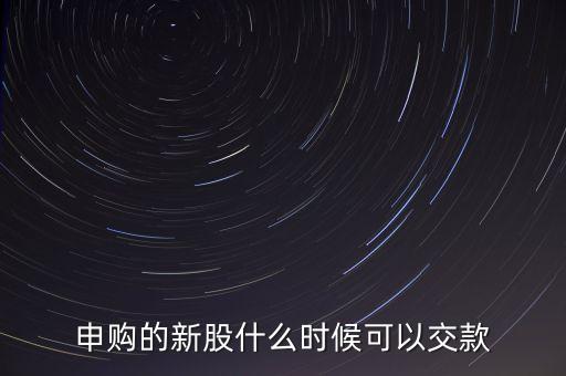 以前新股申購什么時(shí)候繳款，新股中簽后什么時(shí)間繳款