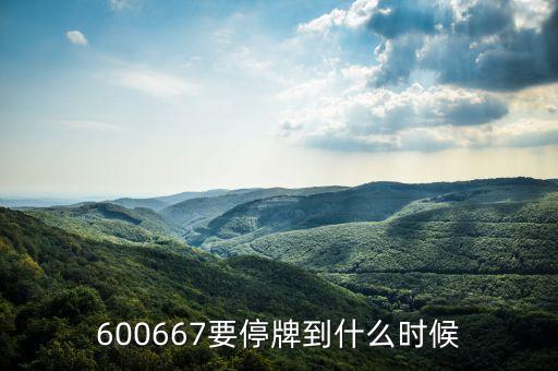寧波港停牌到什么時候，600667要停牌到什么時候