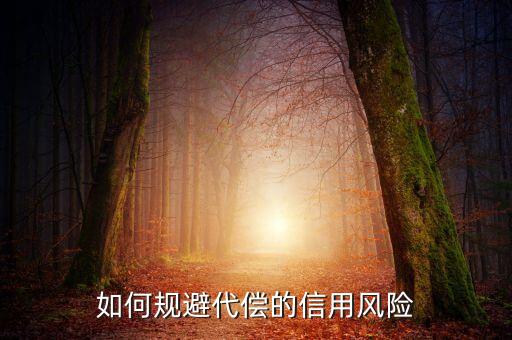什么是代償風(fēng)險(xiǎn)，如何規(guī)避代償?shù)男庞蔑L(fēng)險(xiǎn)
