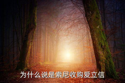 為什么說是索尼收購(gòu)愛立信