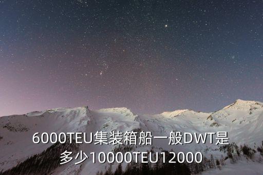 集裝箱船6000teu是什么級別，集裝箱船的衡量標準 TEU 是怎么回事