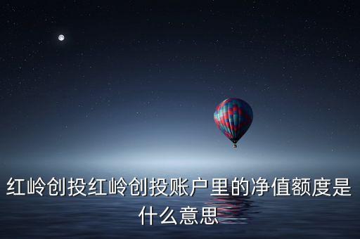 為什么紅嶺創(chuàng)投只有凈值標(biāo)，紅嶺創(chuàng)投紅嶺創(chuàng)投賬戶里的凈值額度是什么意思
