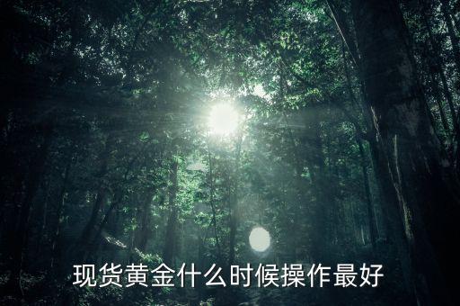 黃金現(xiàn)貨什么時候操作，現(xiàn)貨黃金什么時候操作最好