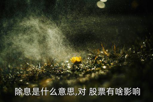  除息是什么意思,對(duì) 股票有啥影響