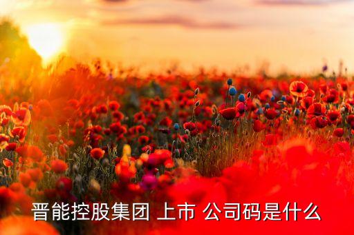 晉能控股集團 上市 公司碼是什么