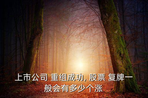 上市公司 重組成功, 股票 復(fù)牌一般會(huì)有多少個(gè)漲