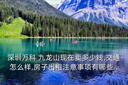 深圳萬(wàn)科 九龍山現(xiàn)在賣(mài)多少錢(qián),交通怎么樣,房子出租注意事項(xiàng)有哪些...