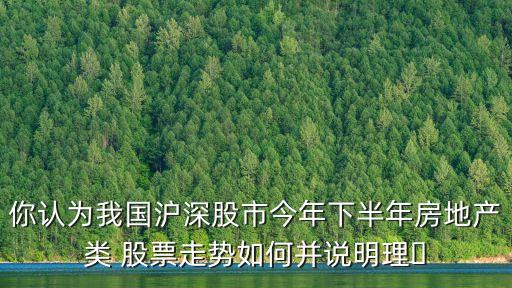 你認為我國滬深股市今年下半年房地產類 股票走勢如何并說明理?