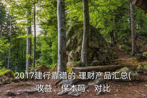 2017建行靠譜的 理財(cái)產(chǎn)品匯總(收益、保本嗎、對(duì)比