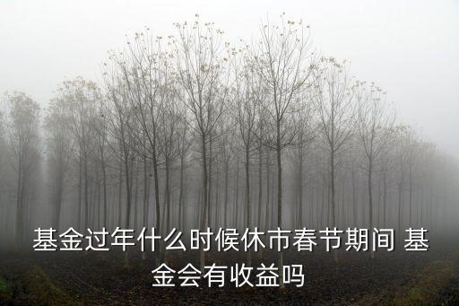  基金過年什么時(shí)候休市春節(jié)期間 基金會(huì)有收益嗎