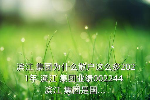  濱江 集團(tuán)為什么散戶這么多2021年 濱江 集團(tuán)業(yè)績002244 濱江 集團(tuán)是國...