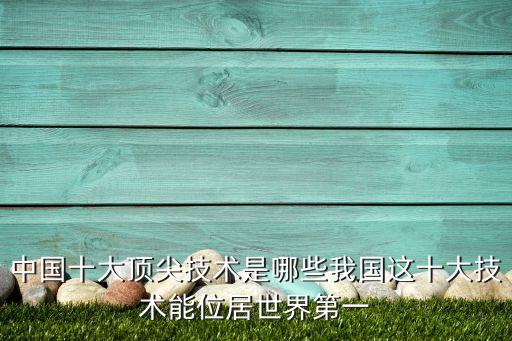 中國十大頂尖技術(shù)是哪些我國這十大技術(shù)能位居世界第一