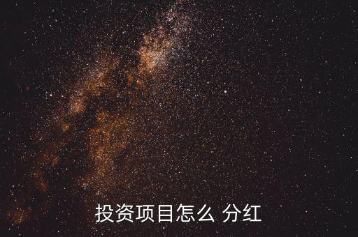 投資項目怎么 分紅
