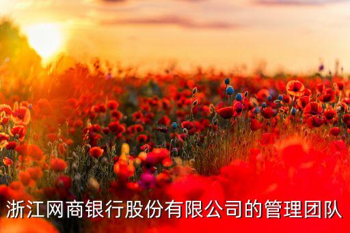 浙江網商銀行股份有限公司的管理團隊