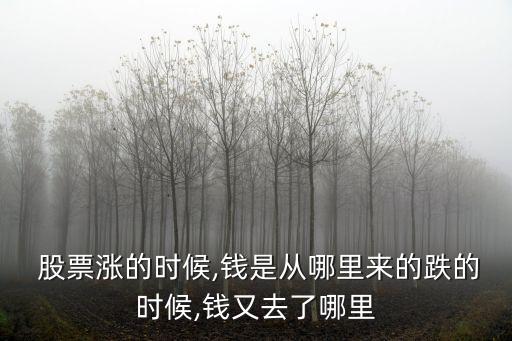  股票漲的時(shí)候,錢是從哪里來(lái)的跌的時(shí)候,錢又去了哪里