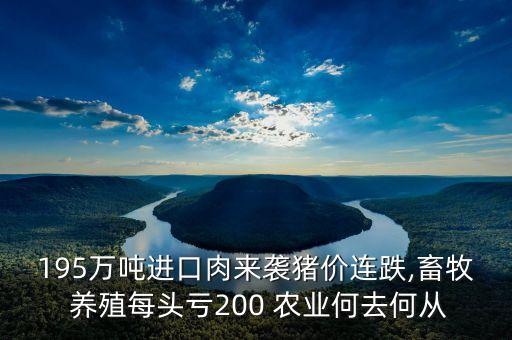 195萬噸進(jìn)口肉來襲豬價(jià)連跌,畜牧 養(yǎng)殖每頭虧200 農(nóng)業(yè)何去何從