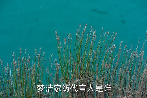  夢潔家紡代言人是誰